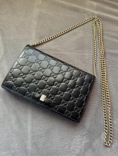 最終値下げ3/17 23:55までの購入GUCCI チェーンウォレットブルー