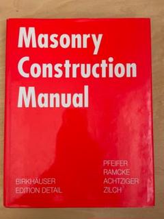 【美品】Masonry Construction Manual