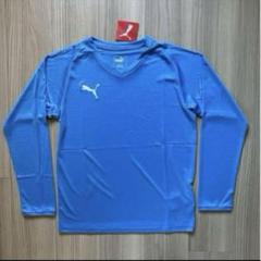 【新品/未使用】PUMA ジュニア用 長袖 ゲームシャツ 水色 160
