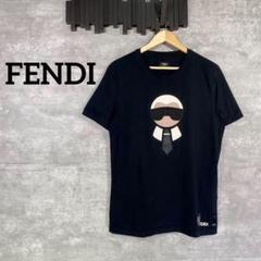 FENDI×カールラガーフェルドコラボTシャツ FENDI フェンディ Tシャツ メンズM ブラック／マルチカラー