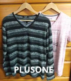 PLUSONE 2枚セット 長袖 半袖シャツ トップス まとめ売りのサムネイル