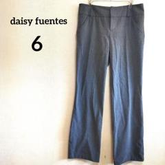 daisy fuentes【6】スラックス パンツ グレー ワイド 大きいサイズ