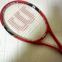 【美品】WILSON ウィルソン FEDERER100 硬式テニスラケット 赤のサムネイル