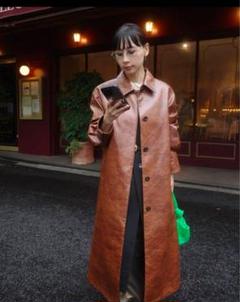 【試着のみ】【完売アイテム】CRASH FAKE LEATHER COAT 試着のみ】【完売アイテム】CRASH FAKE LEATHER COAT