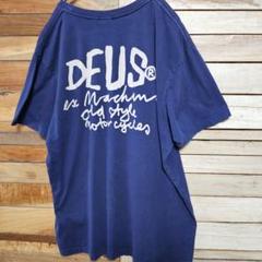 Deus Ex Machina デウス Tシャツ 半袖 ロゴ ネイビー L