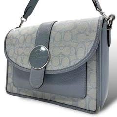 COACH コーチ　s5 ショルダーバッグ　c8307 水色　フラップ　斜め掛け m38961673719_1.jpg?1727010077