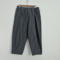 blue willowナチュランコットンリネン バルーンパンツ チャコールグレー