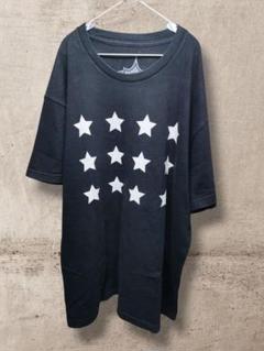 USA アメリカ 古着 スター 星柄 Ｔシャツ ブラック XL 海外古着