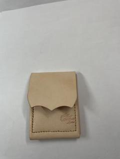 ナチュラルレザー 名刺入れ フラップ付き