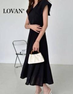 LOVAN‘ ロヴァン ロングワンピース　ネイビー　ノースリーブ