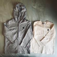 mikihouse DOUBLE.B パーカー + 長袖シャツ 2点セット