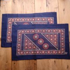Cotton Block print pillow case - blue