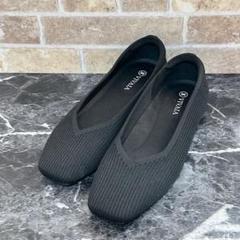 【554】✨美品✨VIVAIA スクエアトゥ　フラットシューズ　ブラック 554】✨美品✨VIVAIA スクエアトゥ フラットシューズ ブラック