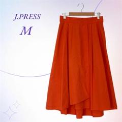 J.PRESSジェイプレス／タックフレアスカート フィッシュテール ラップ