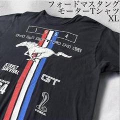 5957/US古着フォードマスタングモータープリントTシャツXL