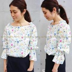 新品タグ付き✴︎IÉNA イエナ フリルギャザー ロングスリーブ 花