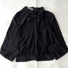 プラダ ボウタイ 長袖 シャツ ブラウス リボン 黒 40 L シルク100% m39006650182_1.jpg?1750307744