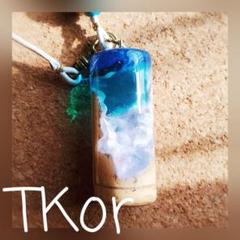 【ハンドメイド】コルクレジン 海の世界 氷海ペンギン