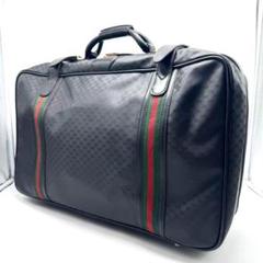 希少ネイビー【GUCCI】トランクケース　ボストンバッグ　GGスプリーム GUCCI】トランクケースボストンバッグGGスプリームネイビー
