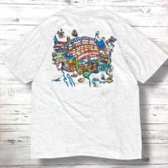 ONEITA Tシャツ デカロゴ グレー L 1175