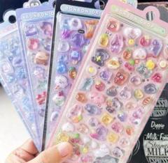 24時間以内発送‼️ボンボンドロップぷっくり立体シール4枚 おまけ付き 値下げ❌
