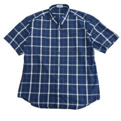 dunhill Sport 半袖シャツ L ネイビー/ホワイトチェック