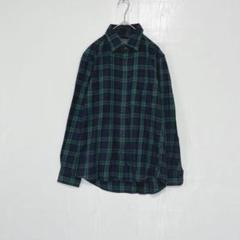 【UNIQLO/ユニクロ】 フランネルシャツ 綿100% 総柄 胸ポケット