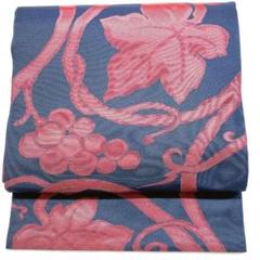［4111］袋帯 美品 蔓南天文様 六通 正絹 着物