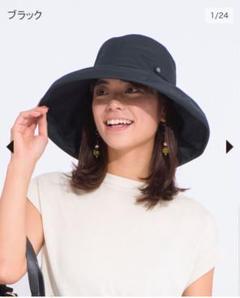 【お値下げ品/美品】サンバリア100 ハット　ブラック 美品 サンバリア100 ハット15 完全遮光 神崎恵さん愛用モデル