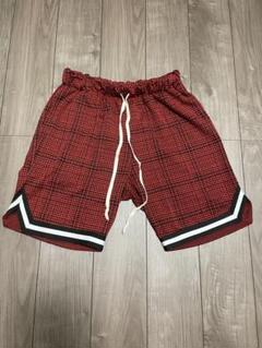 EPTM レッド　バスパン　 チェック柄 ショートパンツ Mサイズ　総柄