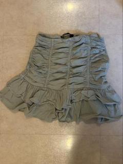ライトグリーン フリル ミニスカート　zara ライブのサムネイル
