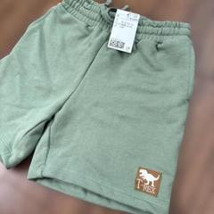 H&M SWEATSHORTS キッズハーフパンツ　グリーン　新品未使用