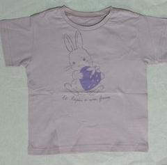 ☆未使用☆ any FAM ウサギのイラスト 薄紫色 Tシャツ