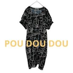 美品✨POU DOU DOU✨️お家柄プリント半袖ゆったりワンピース⋈﻿春夏綺麗めのサムネイル