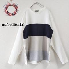 エムエフエディトリアル◎ボーダーカットソー バイカラー 大きいサイズ XL