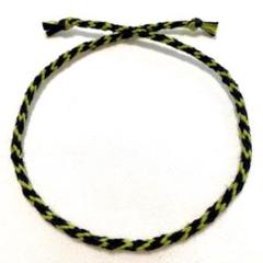 ハンドメイド　2色ミサンガ＊黒/黄緑