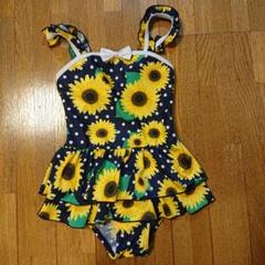 ひまわり柄 水着 ワンピース 130cm