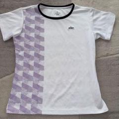 Prince テニス Tシャツ ホワイト/パープル　LL