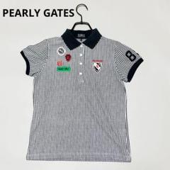 PEARLY GATES★未使用 4 ポロシャツ チェック　ワッペン PEARLY GATES☆未使用 4 ポロシャツ チェック ワッペン メンズウェア