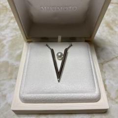 MIKIMOTO 《ミキモト》 Vコード ペンダント ネックレス - メルカリ
