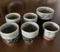 茶道具　大堀相馬焼　茶碗　書付箱　V　R8481 茶道具 大堀相馬焼 茶碗 書付箱 V R8481
