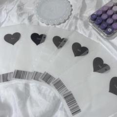 saving チャレンジ　リフィル　ウィークリー 週予算 シンプル　ハート 黒のサムネイル