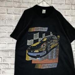 USA製90sヴィンテージTシャツ！シングルステッチ　ブラック半袖古着XL724