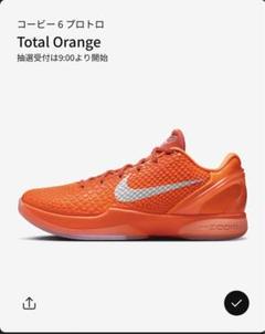 NIKE - NIKE ナイキ ズームコービー6 27.5 NIKE公式】コービー 6 プロトロ 'Total Orange' (IH1871-800