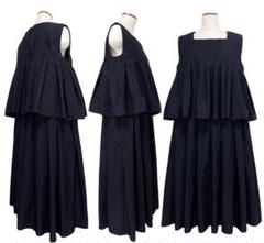 おすすめ 2016aw コムデギャルソン コムコム ポリエステル二段デザイン ワンピース