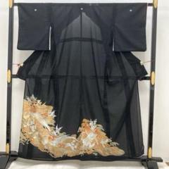 黒留袖　夏用　絽　銀駒刺繍　花瓶　菊　比翼付き　着物　044w ki4336AB-2_grande.jpg?v=1720489288