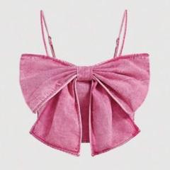 【新品未使用】リボンビスチェ♡デニム♡ピンクのサムネイル