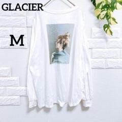 グラシア　ロンT　グラフィック　Tシャツ　M　ビックプリント　ラウンド裾　春夏