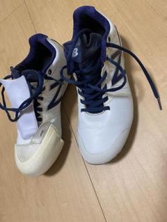 New Balance 野球シューズ ホワイト/ネイビー　25.0