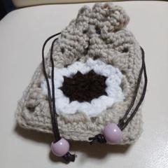 かぎ針編みの巾着袋